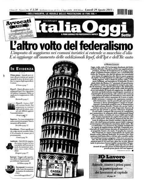 Italia oggi : quotidiano di economia finanza e politica